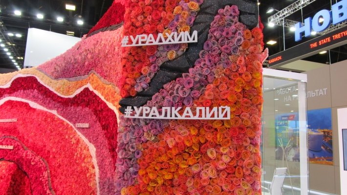 Любителям селфи раскрыли секрет, почему стенд "Уралкалия" на ПМЭФ  украшен "миллионом роз"