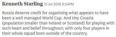 "Мы будем скучать по этому ЧМ, как ни по какому другому": британские СМИ признали чемпионат мира по футболу в России лучшим в истории