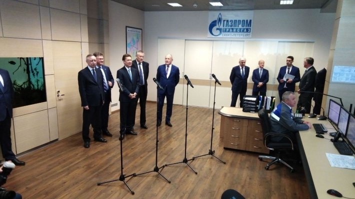 Беглов посетил церемонию запуска газораспределительной станции "Лаголово"