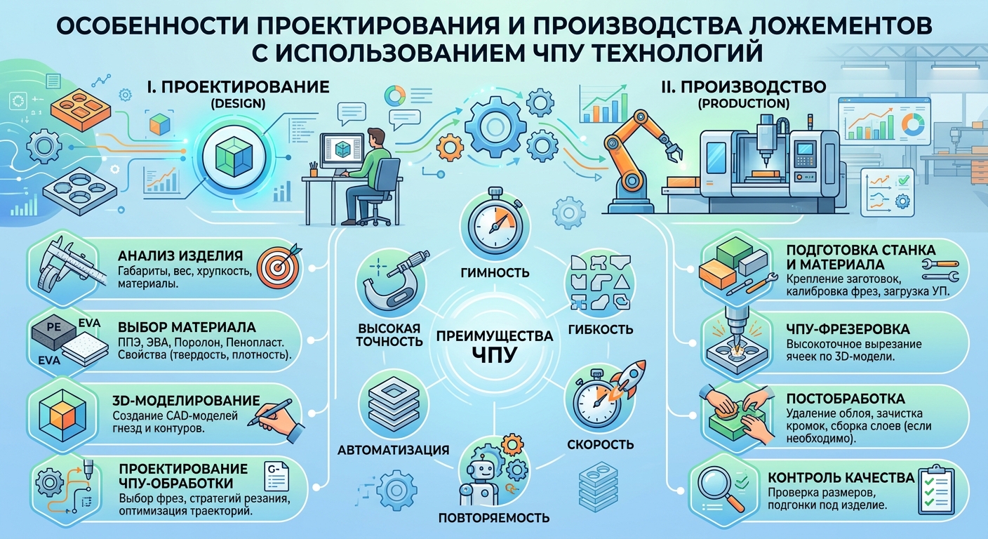 Особенности проектирования и производства ложементов с использованием ЧПУ технологий