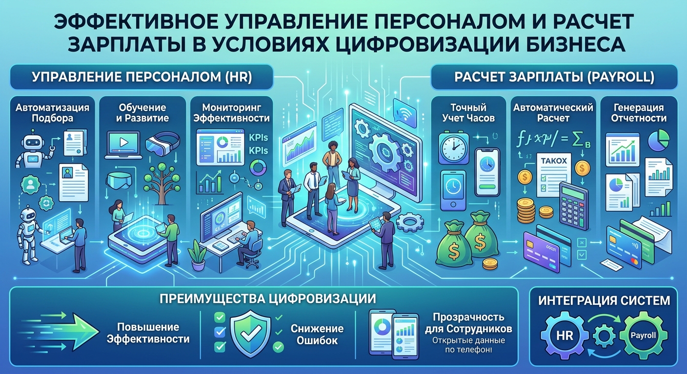 Эффективное управление персоналом и расчет зарплаты в условиях цифровизации бизнеса