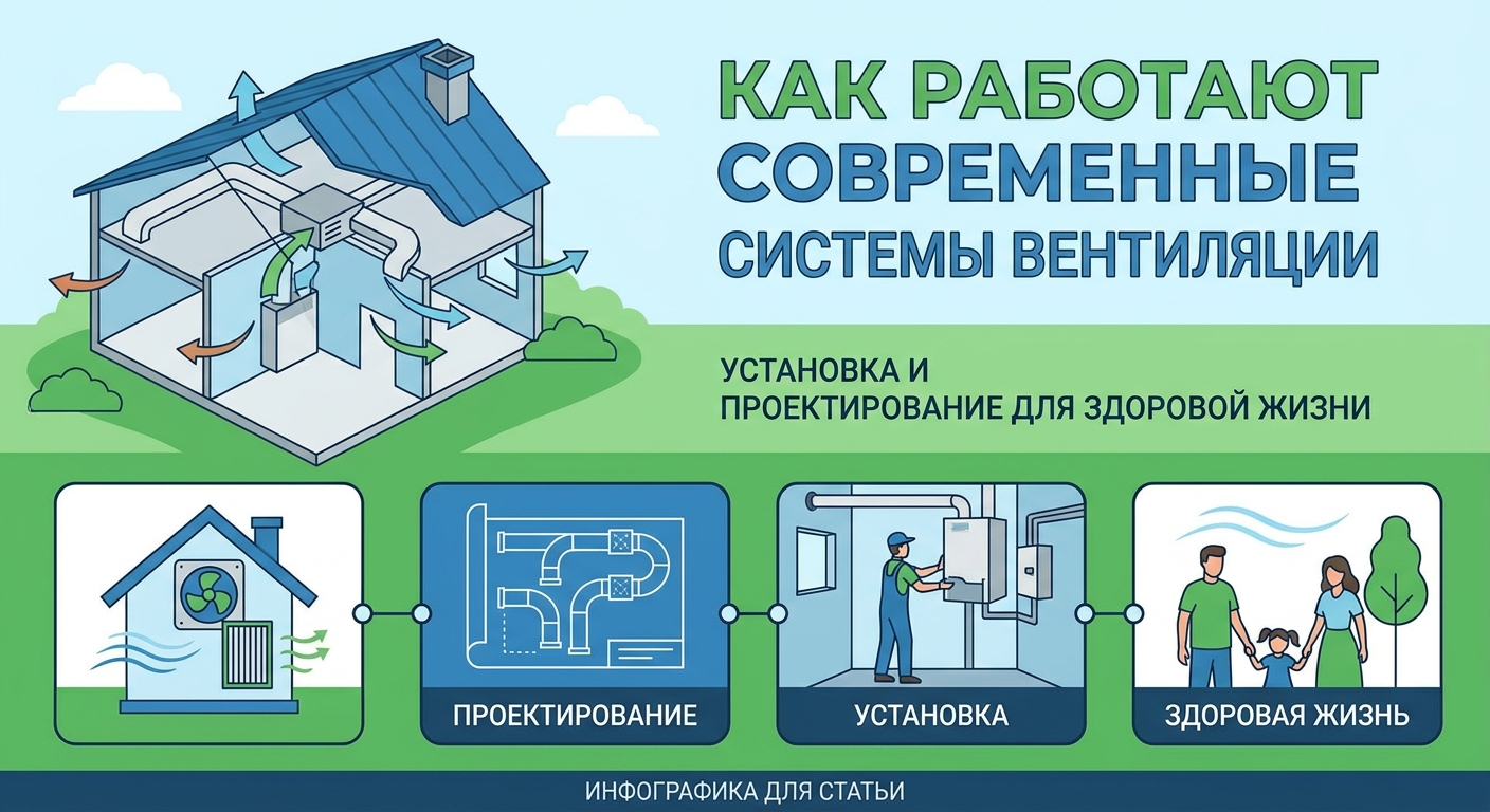 Как работают современные системы вентиляции установка и проектирование для здоровой жизни